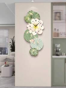 1pc Nine Fish Lotus Flower Silent Wall Clock, Creative Art Home Decor, Battery Powered Assembly Type, Suitable For Various Scenes Decoration And Gift - 1PC - View 5