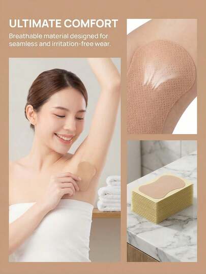 10/30/100pcs Unisex Underarm Sweat Pads, Fitness Equipment Accessories, Long-Lasting Effective, Lightweight Breathable Invisible Comfortable Odorless, Workout Armpit Sweat Absorbing Pads, Gym Underarm Pads, Foot Sweat Pads, Essential For Workout, Suitable For Summer, Outdoor Sports, Travel