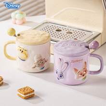 Disney 迪士尼疯狂动物城3D浮雕陶瓷马克杯，带勺子，可爱的朱迪·霍普斯和尼克·王尔德卡通咖啡杯，适合情侣在家或办公室使用，可作奶茶杯，粉丝生日礼物 - 彩色 - 查看 4