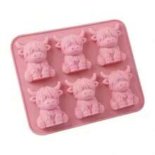 Highland Cow Silicone Tray - 3D Cute Cow Shaped Ice Mold Suitable For Whiskey, Cocktails And Baking, Silicone Mold Suitable For Easter And Holiday Decorations Ideal For Home Relaxation, Ice Cream Molds, Essential For Outdoor Travel And Leisure - Multicolor - View 4