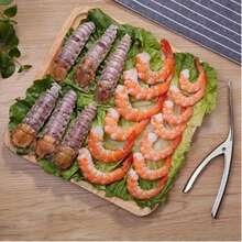 1 pieza Pelador de camarones de acero inoxidable, herramienta práctica para el procesamiento de mariscos, elimina fácilmente la cáscara y la vena del camarón, material de metal de alta calidad duradero y afilado, herramienta eficiente para pelar camarones para uso doméstico, restaurantes, hoteles, compacta y portátil, accesorio de cocina decorativo y funcional, gran regalo para entusiastas de la cocina - Ver 7