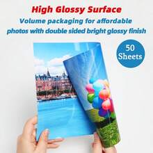 50 hojas de papel fotográfico de doble cara adecuado para impresoras de inyección de tinta - Brillante/Mate, papel de impresión de 160g - 50 - Ver 4