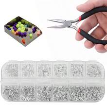 KLONKEE Bộ dụng cụ làm trang sức gồm khay đựng hạt, bảng thiết kế vòng cổ, bộ làm vòng tay bằng hạt, bộ sửa chữa trang sức, vật tư làm hạt, tấm lót hạt, dụng cụ làm trang sức kèm kìm, vòng mở, thước kẹp, thích hợp cho thiết kế trang sức. - A - Xem 6