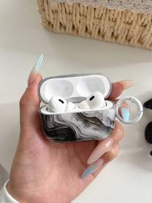 Marble Texture 4/ Pro 3/ 2 Wireless Bluetooth Earphone Case, Personalized Soft Full Coverage Protective Cover For Women - Brown - View 2