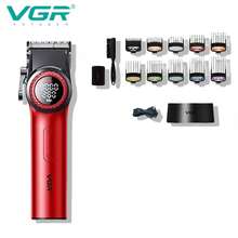 VGR 专业理发器，9000 转/分钟高速，电动理发器，数字显示屏，21 档变速，带充电底座，金属材质，适用于理发师，型号 V-001PRO 和 V-977 - 彩色 - 查看 13