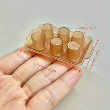 7pcs/Set 1/12 Scale Miniature Tea Set, Including Tea Tray, Teacups, Water Glasses, Dollhouse Accessories - Home Decor - Photography Props - Mini Scene Display - Holiday Gift - Multicolor - View 6