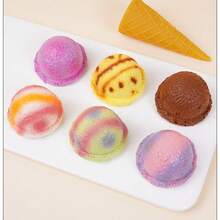 2026 New Arrival 1pc Summer Soft Squishy Ice Cream Ball Toy, Suitable For Parties, Birthdays, Summer Gifts, Perfect Gifts, Graduation Gifts - Multicolor - View 4
