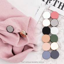 4/8pcs Set Seamless Clothing Snap Fasteners, Fashion Scarf/Shawl Clips, Flat Round Clips For Sweaters Or Shirts, Multi-Functional Magnetic Clasps, Detachable & Reusable, Damage-Free, Quick Styling Clips, Seamless Clothing Reinforcement, Minimalist Design Clothing Clips - Multicolor - View 3