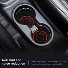 2pcs Honeycomb Round Silicone Cup Coasters, Heat Resistant Non-Slip Washable Drink Mats For Car - Double-ring Coaster - View 5
