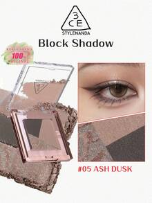 3CE Block Shadow MINT ZEST 05ASH DUSK, Fine Powder, Portable, Low Fallout, Oil-Proof, Blending Savior, MultiUse, Eyeshadow/Highlight/Brow, Long-Lasting, Highly Pigmented, Not Fade, Smudge Proof, Lightweight Texture, Easily Blendable, For Beginner, For Women Daily Use, K-Beauty, Korean Makeup, GIFT, 3.3g/0.12 Oz - 05ASH DUSK - View 2