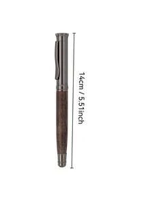 1支木质圆珠笔，鸡翅木灰色圆珠笔，适合日常办公书写、签名、书法练习等用途，必备中性笔 - 1pc木頭原子筆 - 查看 2