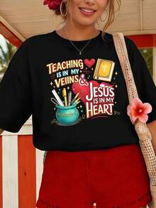 Women T-Shirts - Black - View 1
