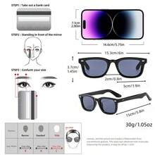 1pc Men's Oval Small Frame Elegant Minimalist Retro Fashion Glasses(Suitable For Driving, Travel, Leisure, Outdoor, Sports, Daily Use) - Grey - View 6