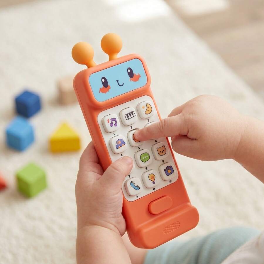 1 件互动儿童模拟手机玩具 - 适合早期学习和娱乐的教育语音玩具 - 节日、生日的完美礼物（不含电池）
