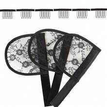 Black Lace Hair Net Base, For Scrunchie Lace Bun, Suitable For Braided Ponytail Hair Extension - View 1