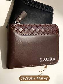 Customized New Coin Purse, Short Large Capacity Card Holder, Exquisite Compact Multi-Card Slot Storage Bag, Niche High-End Luxury Card Case, Women's Ultra-Thin Crocodile Embossed Coin Purse, Customized PU Leather Wallet - Multicolor - View 4