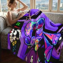 1pc The A-Amazing D-Digital Anime Circus Cozy Super Soft Flannel Blanket, Funny Game Theme Warm Throw Blanket For Living Room, Home Decor, Teacher Appreciation Gifts, Mothers Day Gift, Room Decor, Graduation 2026, Home Decor, Mothers Day Gifts Women, Throw Blanket, Graduation Gifts, Tapestry, Room, Bedroom Deccor, Decor, Gifts For Boys And Girls, Ultra-Soft 280GSM Sizes 30x40 To 60x80. ﻿ - Multicolour 30 - 查看 7
