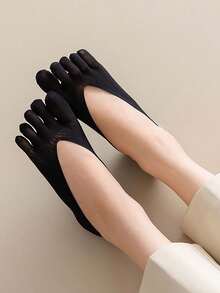 1/2/4/6 pares de calcetines sin deslizamiento para mujeres, calcetines de tobillo delgados y transpirables para el verano - Multicolor - Ver 3