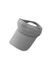1Pc Women Open-Top Sun Visor Baseball Cap Add 1 Pair Of Pearl Earrings,Mountaineering Outdoor Sun Hat Cap, Spring/Summer Outdoor Sports Brimless - Multicolor - View 15