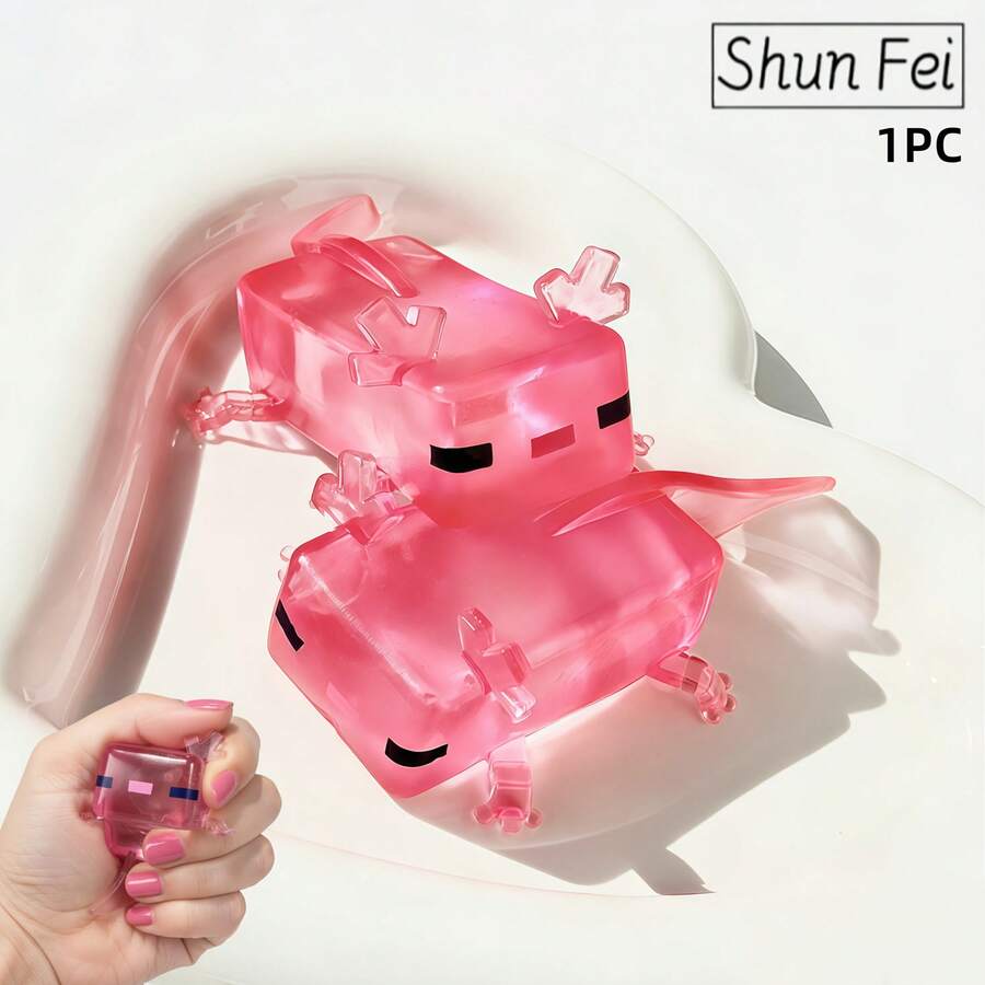 Cute Pink Cartoon Animal Squeeze Toy, A Slow-Rebound Textured Sensory Stress-Relief Toy That Helps Relieve Stress, Suitable As A Gift For Classrooms, Offices, Or Parties, And Is A Perfect Present For Teenagers, Adults, Boys, Or Girls. - 可愛解壓縮玩具 - 查看 1