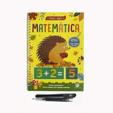 Livro Matemática Caligrafia Mágica Reutilizável Com Caneta e refil - Livro único - Visão 1