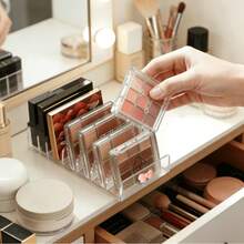 1-Pack Multi-Compartment Clear Acrylic Desktop Organizer - For Vanity & Dressing Table, Convenient Cosmetic Storage For Makeup & Skincare, Minimalist Design, Versatile For Home, Office & Bathroom - A - View 4