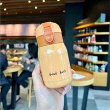 1 Pc 200ml/6.76oz Lucky Vacuum Cup Stainless Steel Vacuum Bottle Coffee Cup Travel Insulation Bottle - Pink - View 6