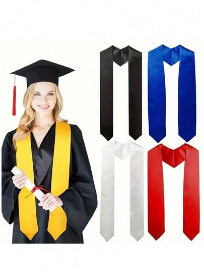 1pc Graduation Season Solid-Color Sash-A Ceremonial Shoulder Sash And Graduation Accessory, This Item Is An Ideal Choice For Party Decorations, Celebratory Gifts, Photography Props, And Party Favors. This Product Is Perfectly Suited For A Wide Variety Of Occasions, Including Graduation Ceremonies, Homecoming Parties, Class Events, Anniversary Celebrations, Themed Parties, Birthday Gatherings, Vintage-Themed Parties, And Bachelor Or Bachelorette Parties.