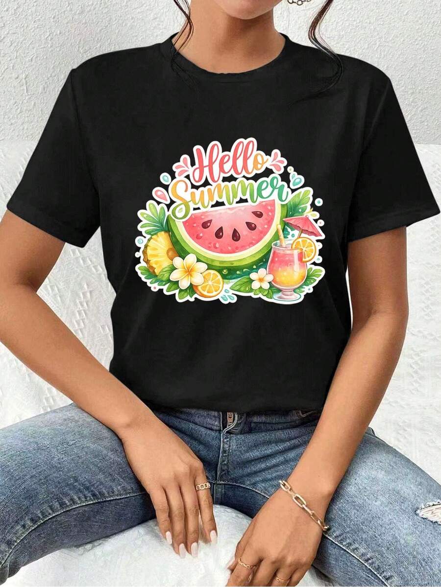 Women T-Shirts - Black - View 1