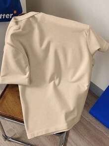 Bestselling Item: Chillumni Men's Casual T-Shirt With Cartoon Rabbit Print, 2000s Style, Best Gift. - 杏色 - 查看 2