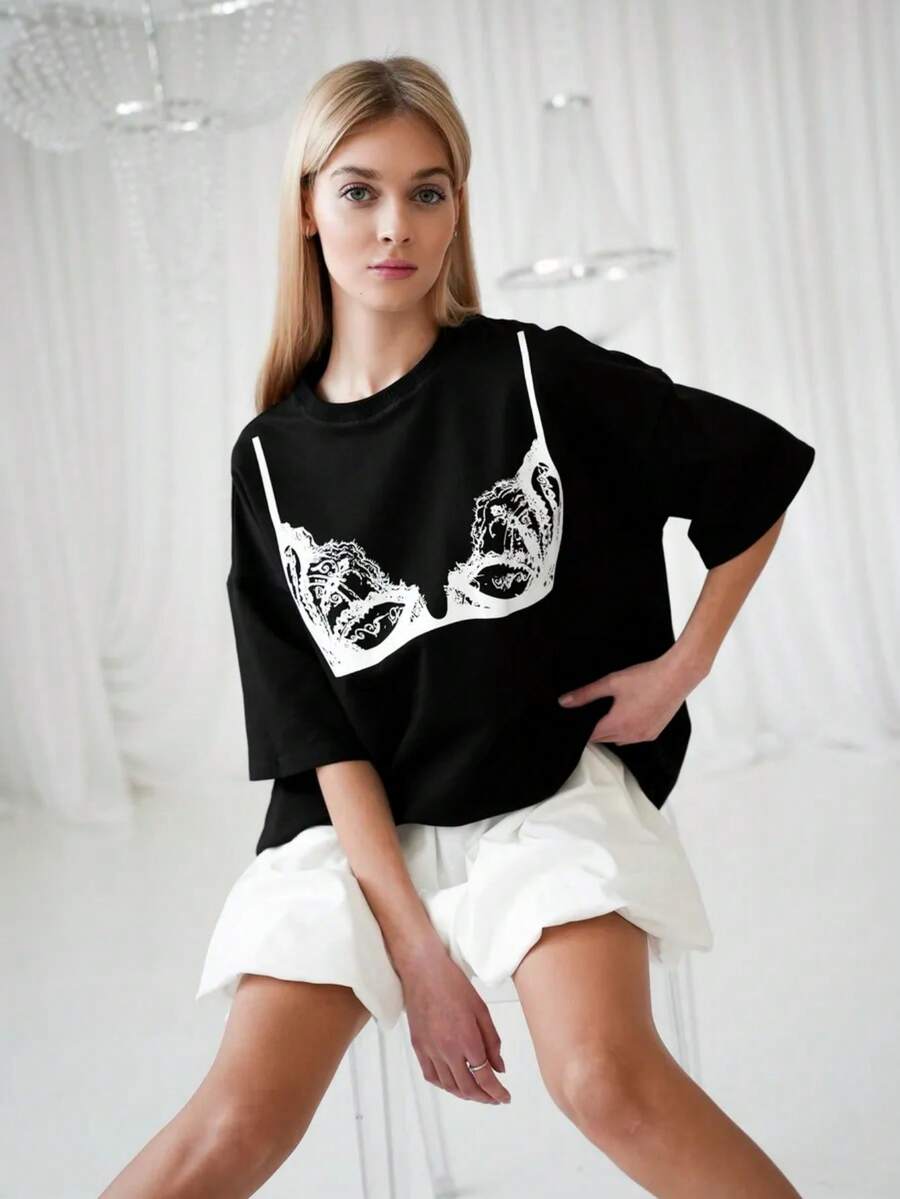 Women T-Shirts - Black - View 1