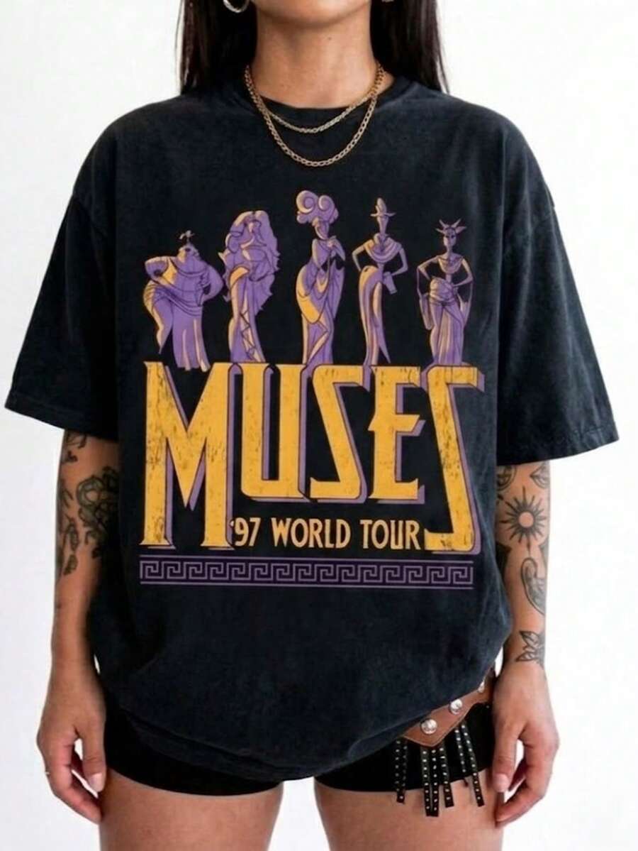Hercules Muses 97 World Tour Shirt, Birthday Girl Tee - Negro - Ver 1