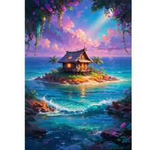 Nouveauté, kits de peinture de diamant sans cadre avec des thèmes et des tailles diversifiés. Ensembles de peinture de diamant 5D. Peinture d'art de pierres précieuses avec de l'art ponctué de diamants et de l'artisanat, convenant à la décoration de l'espace de bureau - Voir 6
