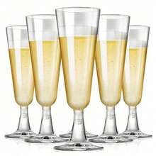 10/25/50 Pieces Reusable Clear Champagne Flutes, 150ml Plastic Cocktail Party Glasses For Parties, Weddings And Large Celebrations - View 11