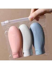 3/6 pièces Bouteilles de voyage anti-fuite de 60 ml, contenants de toilette rechargeables en silicone souple approuvés, contenants de liquide de taille de voyage nordique portables, kit de contenants liquides rechargeables anti-fuite, convient pour la distribution de taille de voyage - Voir 5