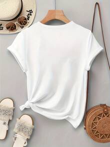 Women T-Shirts - [White] - View 5