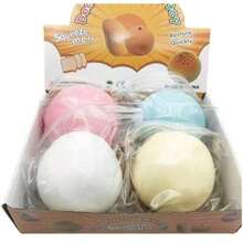 1pc 10cm Super Large Fluffy Squishy Ball, Jumbo Slow Rebound Stress Relief Toy, Mud-Like Squishies With Sound For Birthday Surprise - Multicolor - View 3