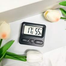 1 pieza Termómetro higrómetro digital de doble pantalla: Interruptor de temperatura °C/°F + Memoria MAX/MIN + Monitoreo digital preciso, Control de confort del dormitorio / Almacenamiento anti-moho / Ajuste del entorno de la oficina, Herramienta de monitoreo portátil para evitar la ceguera, Control fácil del estado de confort de la vida / almacenamiento - A - Ver 12