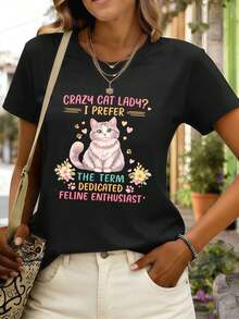 Women T-Shirts - Black - View 1
