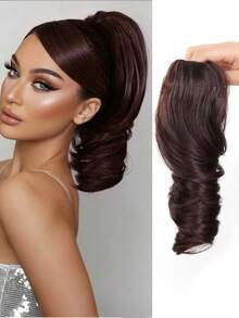 Tóc đuôi ngựa kẹp cho nữ, dài 12 inch, kiểu tóc đuôi ngựa xoăn, tóc nối đuôi ngựa gợn sóng, tóc nối đuôi ngựa tổng hợp, tóc đuôi ngựa kẹp. - Nhiều màu - Xem 13