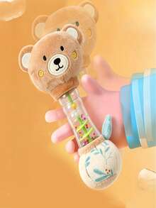 1pc Super Cute Easy-Grip Baby Rattle, Adorable Animal Infant Toy, Sensory Toy Designed For Children. It Helps Improve Grasping And Motor Skills, While Also Supporting Visual And Auditory Development. This Durable Hand Rattle Is A Great Companion For Babies. - Multicolor - View 10