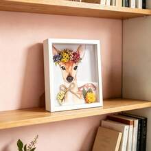 1pc 8x10 Inch White Wooden Shadow Box Frame, 3cm Deep 3D Blank Frame For Art Display, Handmade DIY Craft Frame, Suitable For Home, Office, Mother's Day, Easter, Graduation Gift - 1pc White Wooden Frame - 10 Inches - View 1