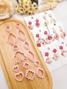 Simple Irregular Geometry Polymer Clay Cutter Mold With High Precision Diy Handcrafted Clay Mold Tools, Precision Knife Molds - Craft Supplies - Perfect Gift For Diy Enthusiasts - Geometry - View 2