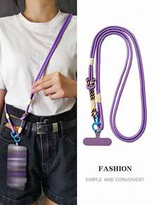 1pc Adjustable & Detachable Outdoor Phone Wrist Strap, Versatile Phone Lanyard Suitable For Various Phones, Outdoor Phone Decoration - Multicolor - View 3