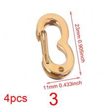 4 piezas de ganchos de langosta de acero inoxidable 304 dorados y plateados, ganchos de resorte de varios estilos para hacer joyas DIY, adecuados para pulseras y collares - hebilla de resorte - Ver 15