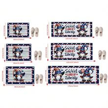 1pc Red White Blue Star Stripe & Cute Energy Pattern Doormat, Living Room Rug, Bedroom Small Rug, Kitchen Rug, Bathroom Mat, Striped Rug, Suitable For Living Room, Dining Room, Kitchen, Sink Area, Indoor Entrance Decor, Perfect For Parties, Holidays, Gatherings, Gifts, Dinner Parties, Rug, Doormat, Kitchen Mat, Area Rug, Kitchen Supplies, Kitchen Decor, Kitchen Pad, Kitchen Floor Mat, Kitchen Set, Foam Mat - Elf Mat - View 3