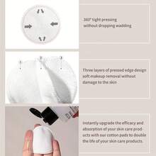600/500/400pcs Disposable Round Makeup Remover Pads, 6*6cm, For Face Care, Makeup, Skincare, Home Or Travel Use, Skincare, Living Room, Home, Bedroom, Bathroom, Travel Supplies, Wedding, Party, Birthday, Men's Gift, Mom, Dad, Friends, New Year, Accessories, Fun Gift, Random Pattern Packaging Bag - Multicolor - View 6
