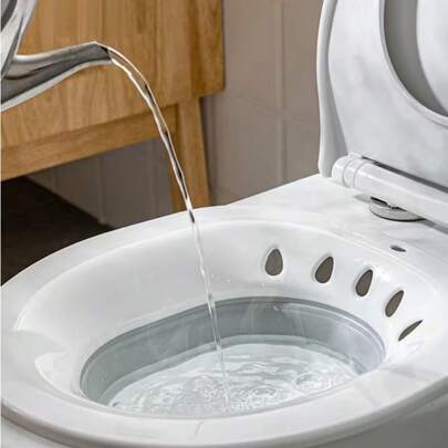 1 chiếc bồn cầu vệ sinh gấp gọn di động có vòi xịt - Không kèm chức năng ngâm bồn điện, với đệm ngồi mềm mại và thiết kế tiện dụng, thích hợp cho chăm sóc sau sinh, phụ nữ mang thai và người cao tuổi - Bồn ngâm bồn nhẹ, dễ lắp đặt.