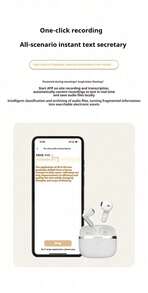 Lenovo AI Smart Earphones X600 Semi-In-Ear Simultaneous Interpretation Active Noise Cancelling Bluetooth Conference Translation Wireless Earphones - 查看 6