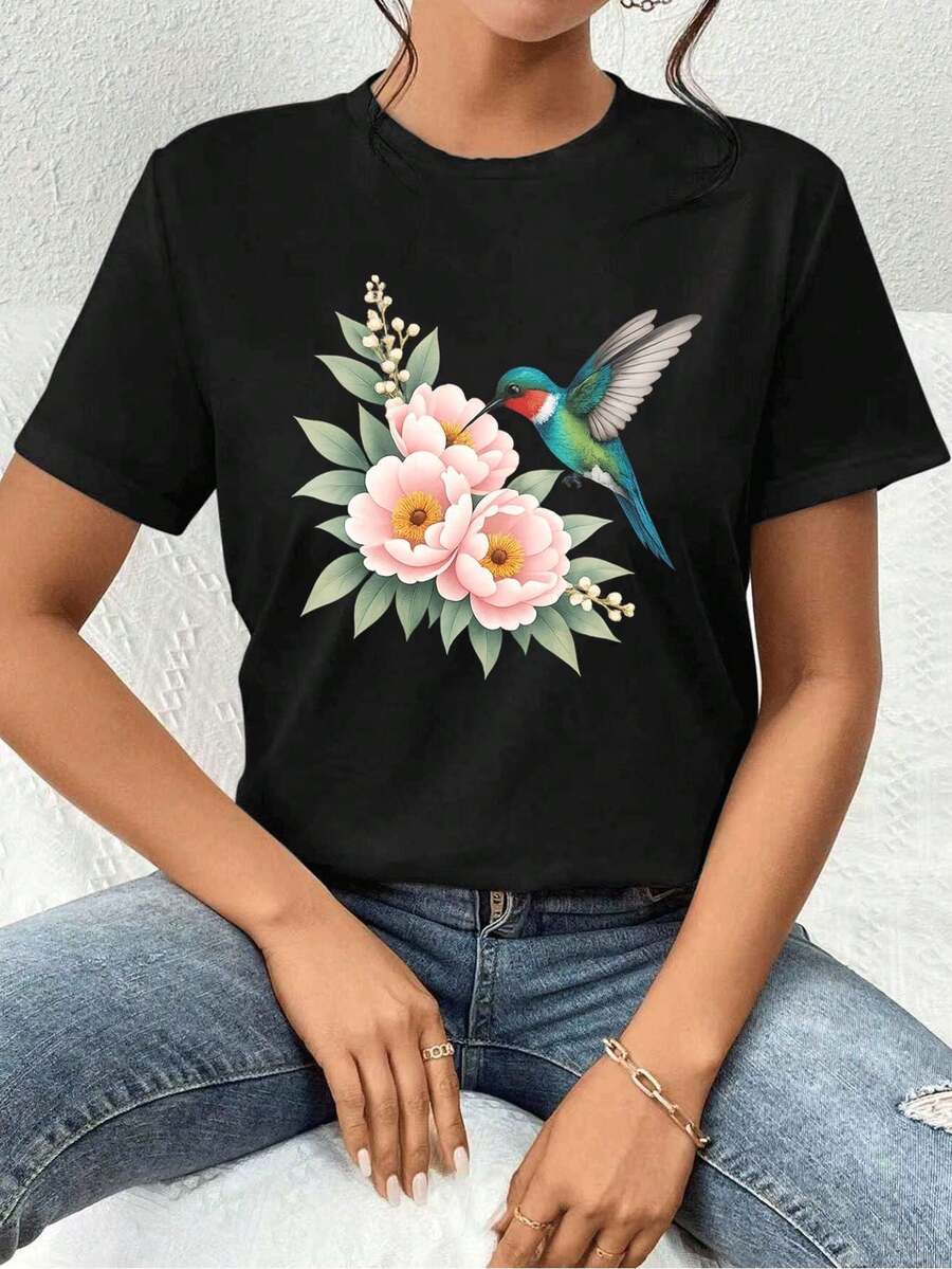 Women T-Shirts - Black - View 1